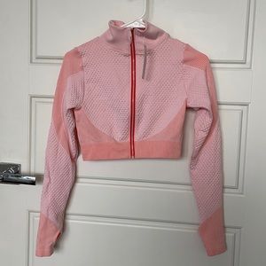 Astoria Activewear cropped pink workout jacket